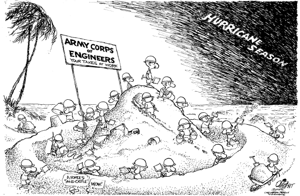 Editorial Cartoon by Pat Oliphant, Universal Press Syndicate on In Other News