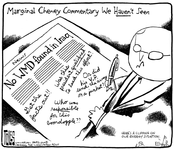 Editorial Cartoon by Tom Toles, Washington Post on In Other News