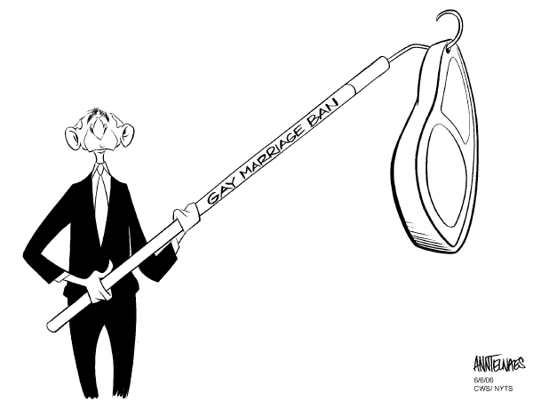 Editorial Cartoon by Ann Telnaes, CWS/CartoonArts Intl. on Elections to Be a Gay Affair