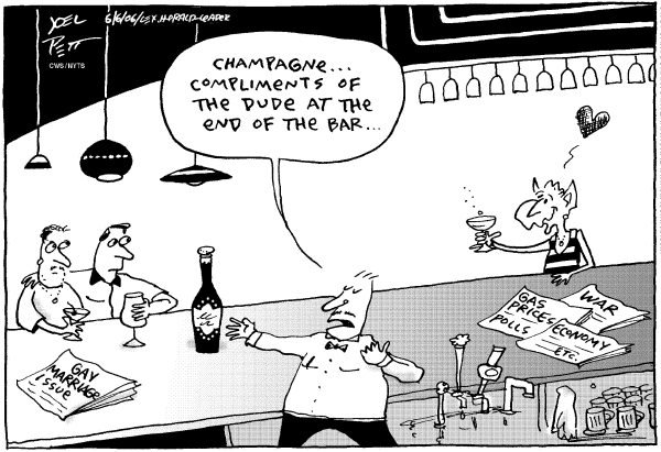 Editorial Cartoon by Joel Pett, Lexington Herald-Leader, CWS/CartoonArts Intl. on Elections to Be a Gay Affair
