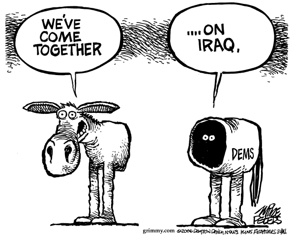 Editorial Cartoon by Mike Peters, Dayton Daily News on Democrats Gaining Momentum