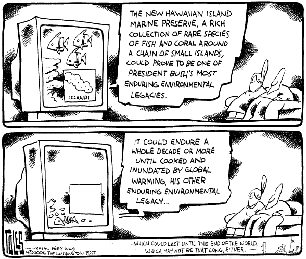 Editorial Cartoon by Tom Toles, Washington Post on Big Developments Regarding Wetlands