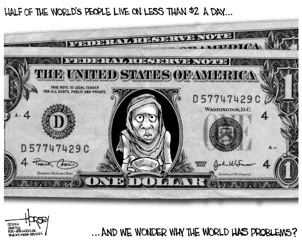 Editorial Cartoon by David Horsey, Seattle Post-Intelligencer on In Other News