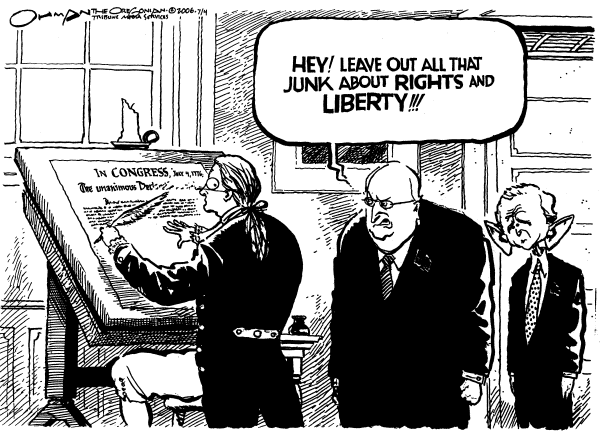 Editorial Cartoon by Jack Ohman, The Oregonian on White House Tightens Homeland Security