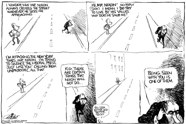 Editorial Cartoon by Pat Oliphant, Universal Press Syndicate on White House Tightens Homeland Security