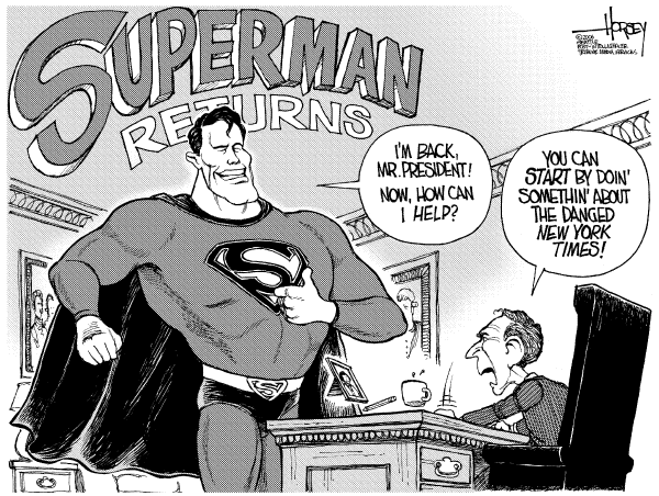 Editorial Cartoon by David Horsey, Seattle Post-Intelligencer on In Other News