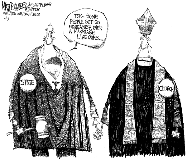 Editorial Cartoon by Matt Davies, Journal News on Same Sex Marriage Suffers Setbacks