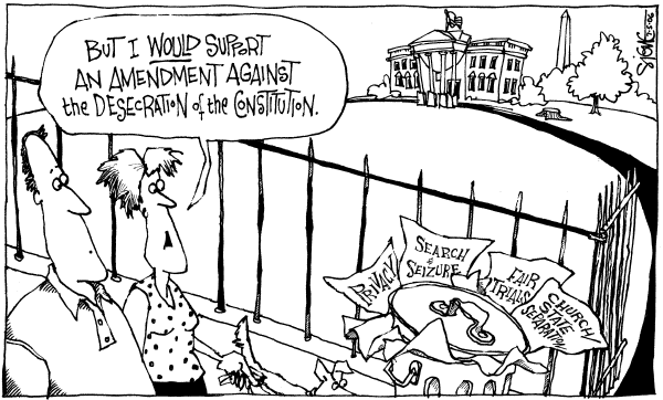 Editorial Cartoon by Signe Wilkinson, Philadelphia Daily News on In Other News