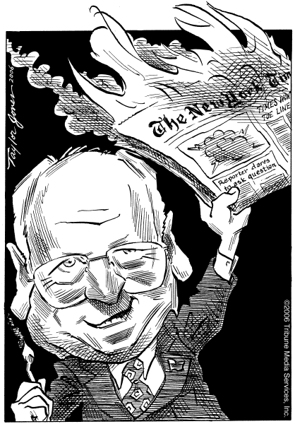 Editorial Cartoon by Taylor Jones, Tribune Media Services on White House Targets New York Times