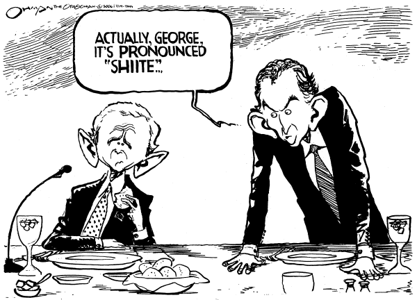 Editorial Cartoon by Jack Ohman, The Oregonian on G8 Summit Impacted by Conflict