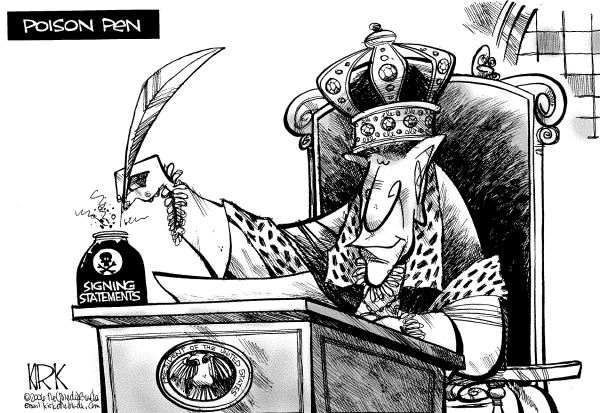 Editorial Cartoon by Kirk Walters, Toledo Blade on White House Seeks Additional Powers