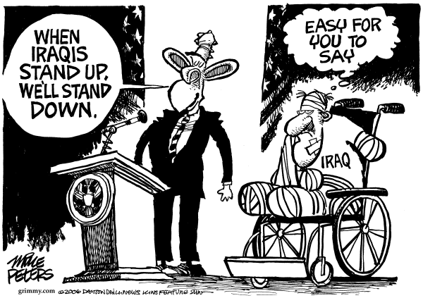 Editorial Cartoon by Mike Peters, Dayton Daily News on Iraq Disintegrates into Chaos