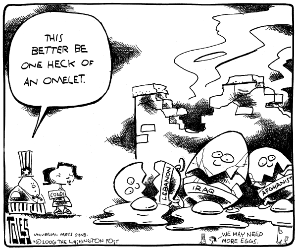 Editorial Cartoon by Tom Toles, Washington Post on Iraq Disintegrates into Chaos