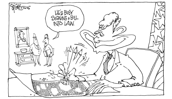 Editorial Cartoon by Signe Wilkinson, Philadelphia Daily News on In Other News