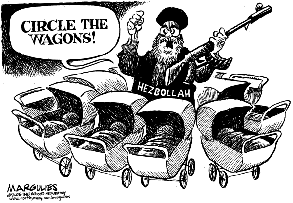 Editorial Cartoon by Jimmy Margulies, The Record, New Jersey on Israel Invades Lebanon