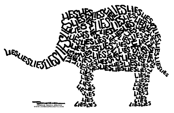 Editorial Cartoon by Paul Conrad, Tribune Media Services on GOP Remains Confident
