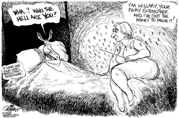 Editorial Cartoon by Pat Oliphant, Universal Press Syndicate on Parties Plan Various Campaigns