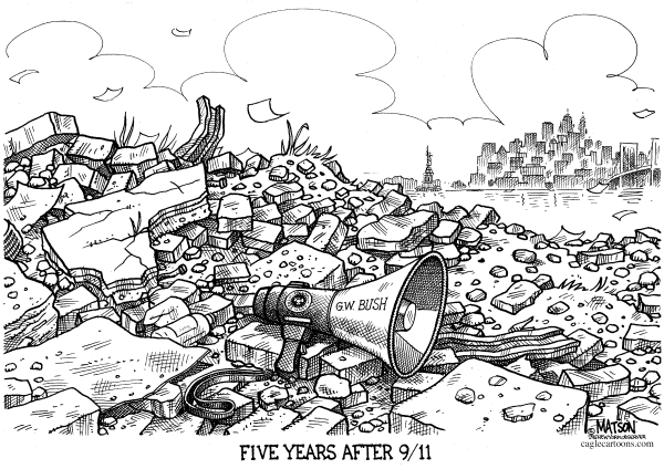 Editorial Cartoon by RJ Matson, Cagle Cartoons on Nation Prepares for 9-11 Anniversary