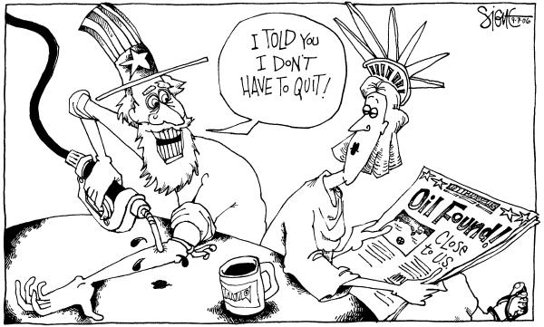 Editorial Cartoon by Signe Wilkinson, Philadelphia Daily News on US Global Warming Policy Evolves