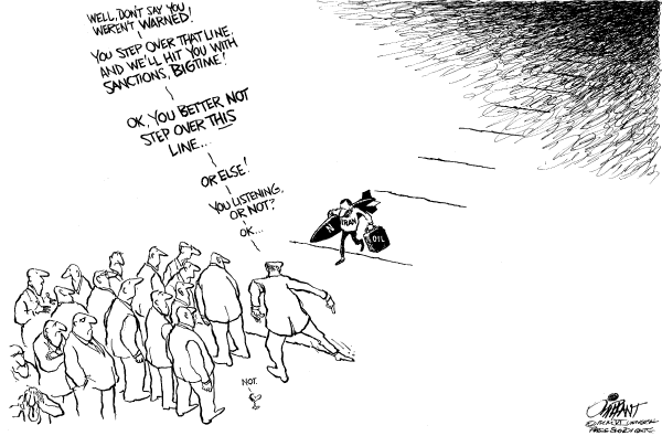 Editorial Cartoon by Pat Oliphant, Universal Press Syndicate on In Other News