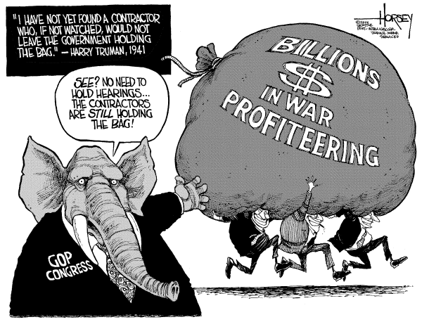 Editorial Cartoon by David Horsey, Seattle Post-Intelligencer on War on Terror Going Well in Iraq