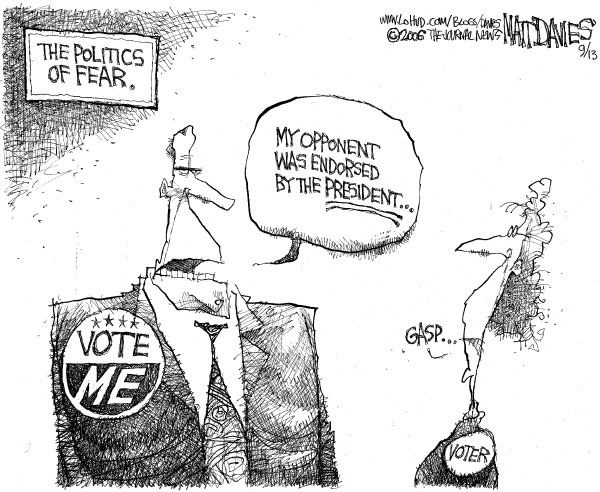 Editorial Cartoon by Matt Davies, Journal News on Fall Campaigns Hit High Gear