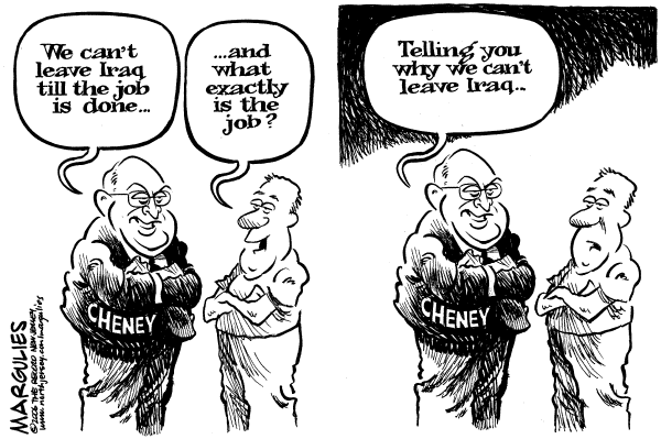 Editorial Cartoon by Jimmy Margulies, The Record, New Jersey on Iraq War Enters New Phase