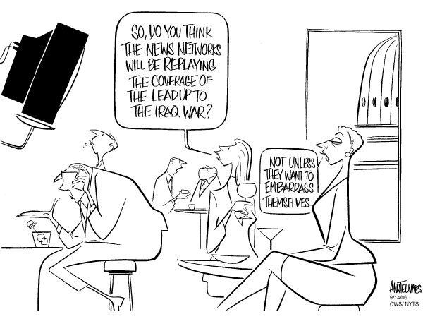 Editorial Cartoon by Signe Wilkinson, Philadelphia Daily News on Iraq War Enters New Phase