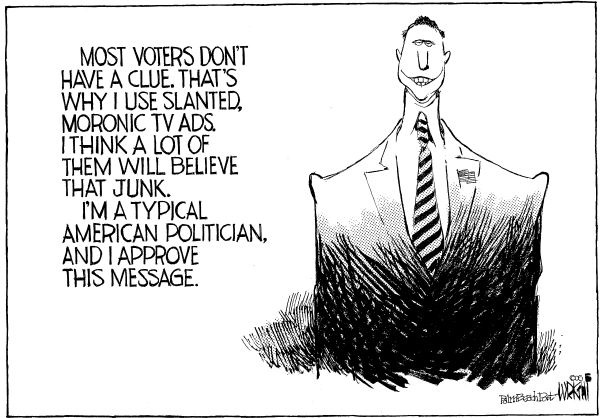 Editorial Cartoon by Don Wright, Palm Beach Post on Fall Races Heat Up