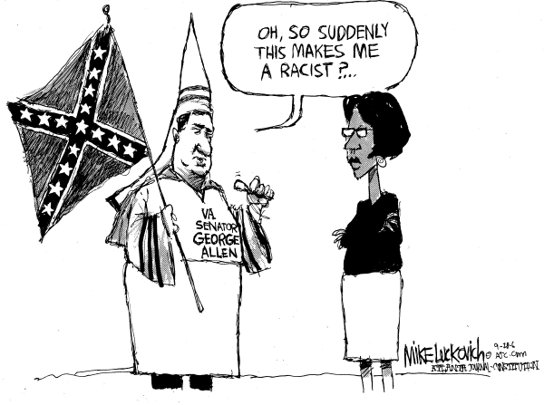 Editorial Cartoon by Mike Luckovich, Atlanta Journal-Constitution on Fall Races Heat Up
