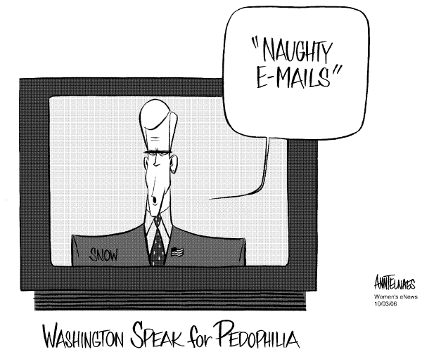 Editorial Cartoon by Ann Telnaes, CWS/CartoonArts Intl. on Sex Scandal Puts GOP in Chaos