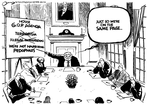 Editorial Cartoon by Jack Ohman, The Oregonian on GOP Rallies Around Traditional Values
