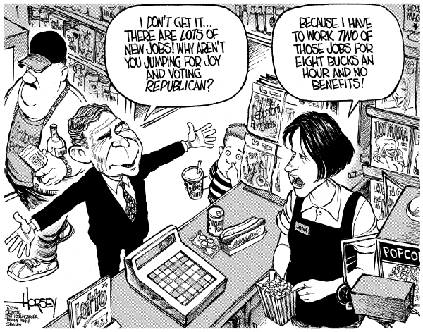 Editorial Cartoon by David Horsey, Seattle Post-Intelligencer on Staying the Course