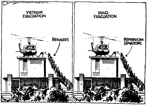 Editorial Cartoon by Jack Ohman, The Oregonian on Shock and Awe