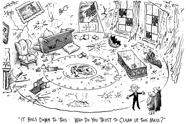 Editorial Cartoon by Tony Auth, Philadelphia Inquirer on Republicans Poised to Steal Elections