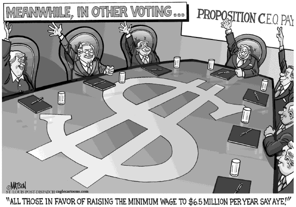 Editorial Cartoon by RJ Matson, Cagle Cartoons on Working Class Suffering