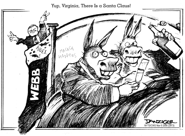 Editorial Cartoon by Jeff Danziger, CWS/CartoonArts Intl. on Democrats Take House and Senate