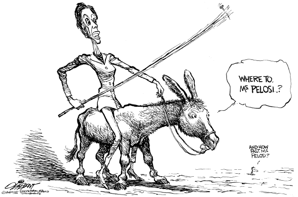 Editorial Cartoon by Pat Oliphant, Universal Press Syndicate on Nancy Pelosi to Become Speaker