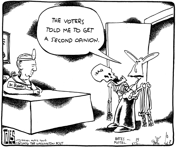 Editorial Cartoon by Tom Toles, Washington Post on Bush Taps James Baker