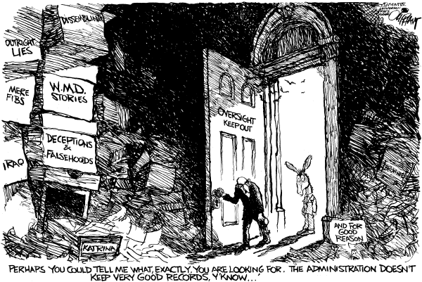 Editorial Cartoon by Pat Oliphant, Universal Press Syndicate on Democrats Take Control