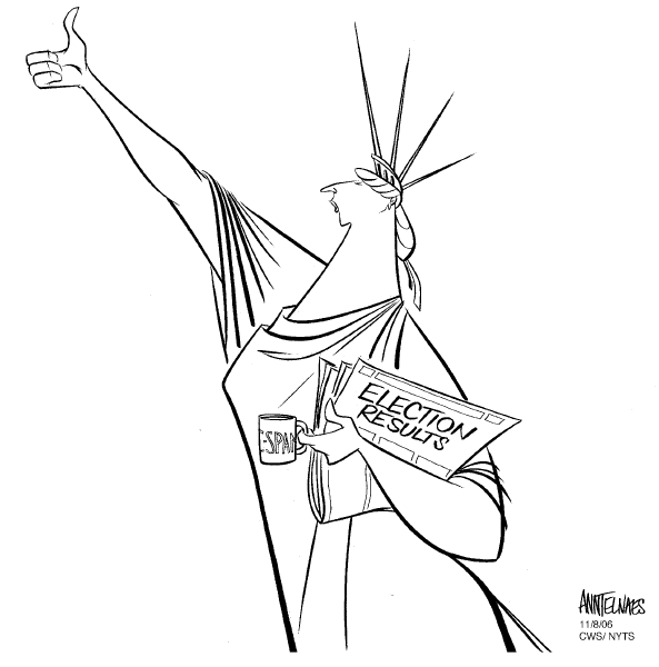 Editorial Cartoon by Ann Telnaes, CWS/CartoonArts Intl. on Voters Spoke In No Uncertain Terms