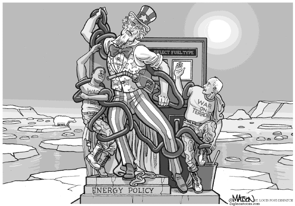 Editorial Cartoon by RJ Matson, Cagle Cartoons on Energy a Concern for Industrial World