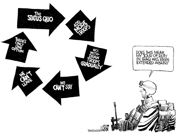 Editorial Cartoon by Don Wright, Palm Beach Post on McCain Proposes New Iraq Strategy