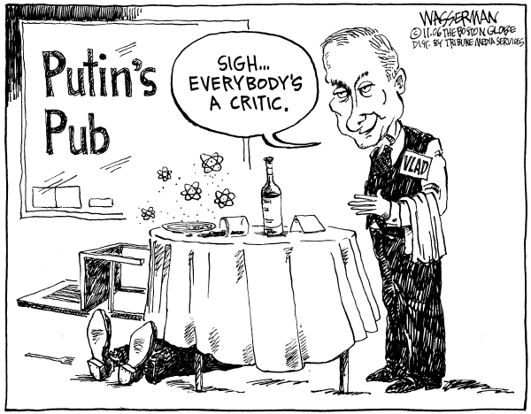 Editorial Cartoon by Dan Wasserman, Boston Globe on In Other News