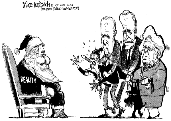 Editorial Cartoon by Mike Luckovich, Atlanta Journal-Constitution on Baker Report: New Course in Iraq