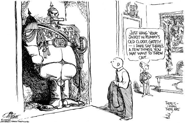 Editorial Cartoon by Pat Oliphant, Universal Press Syndicate on Gates Sails Through Confirmation