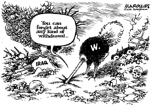 Editorial Cartoon by Jimmy Margulies, The Record, New Jersey on Iraq Braces for Next Phase