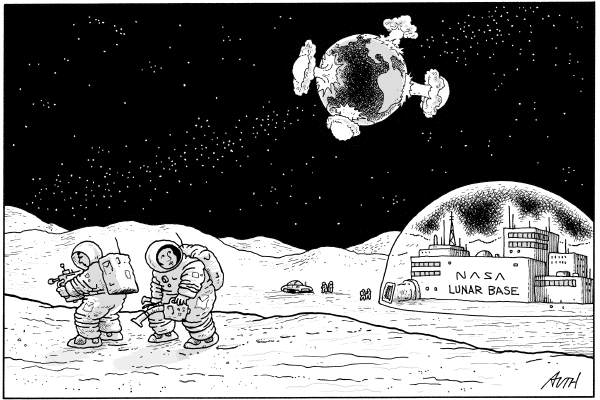Editorial Cartoon by Tony Auth, Philadelphia Inquirer on In Other News