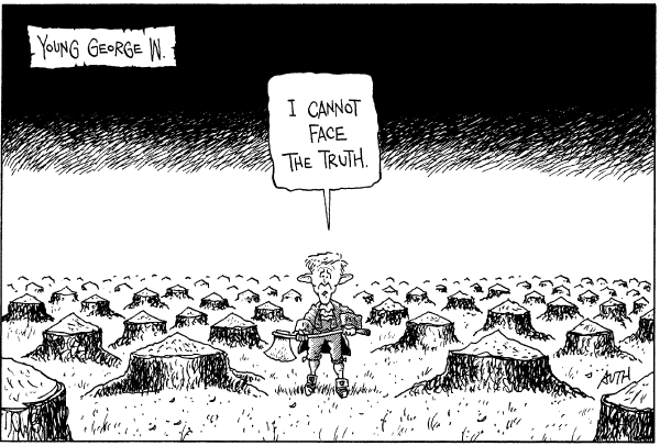 Editorial Cartoon by Tony Auth, Philadelphia Inquirer on Bush Weighs Iraq Report