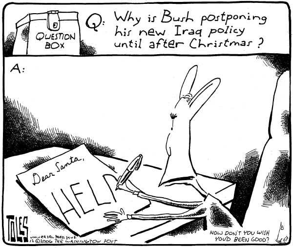Editorial Cartoon by Tom Toles, Washington Post on Holiday Spirit Sweeps US